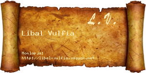 Libal Vulfia névjegykártya